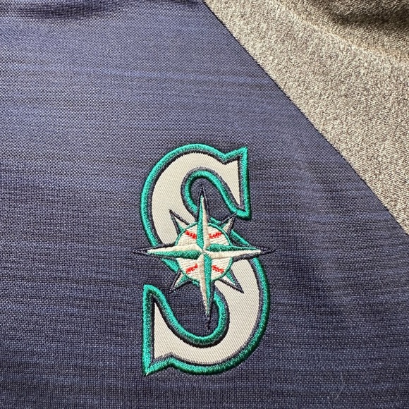 MLB Seattle Mariners Full Zip jacket in navy & gray, men’s size medium. Like new - Picture 3 of 5